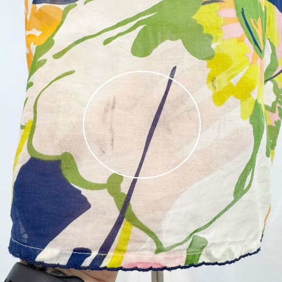 Lilka Silk Cotton Tie Front Bohemian Floral Kimono Coverup Anthropologie Medium - Picture 7 of 10